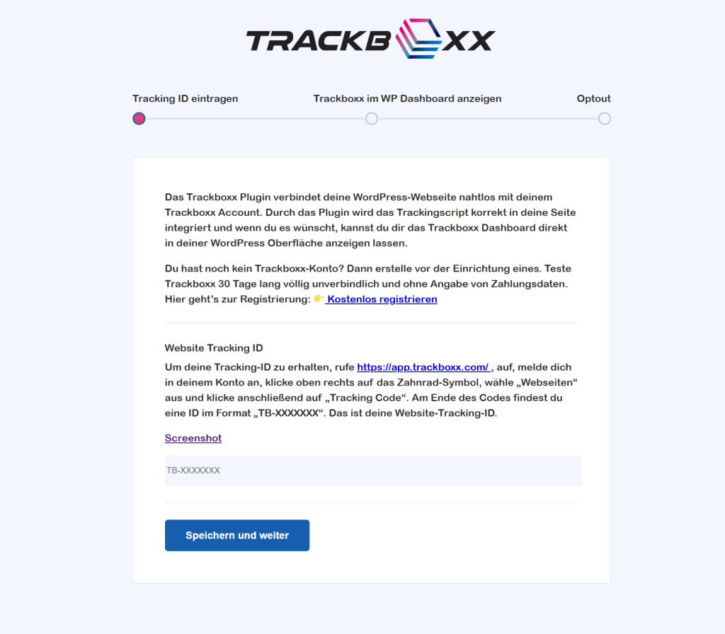onboarding trackboxx