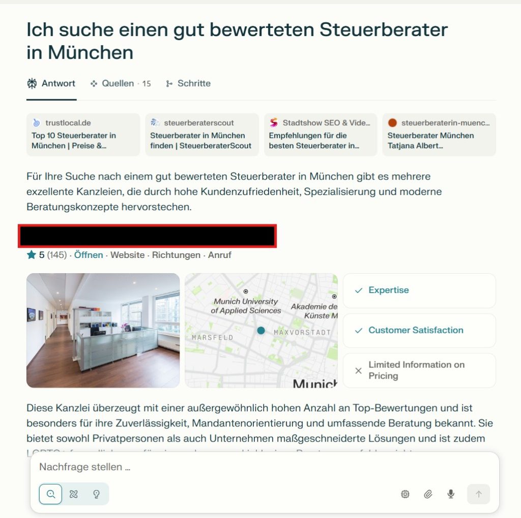 AI SEO: come cambierà l'ottimizzazione dei motori di ricerca nel 2025 - visibile nonostante l'AI 2 Ai Answer Ricerca per consulente fiscale